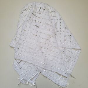 Baby White Crochet Blanket